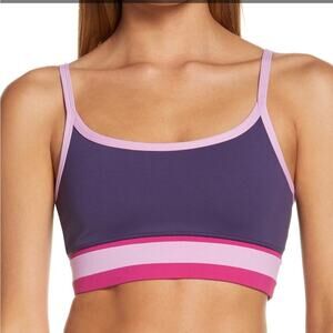 IVL Collective Engineered Stripe Sports Bra in Purple/Pink Size 12 NWT
